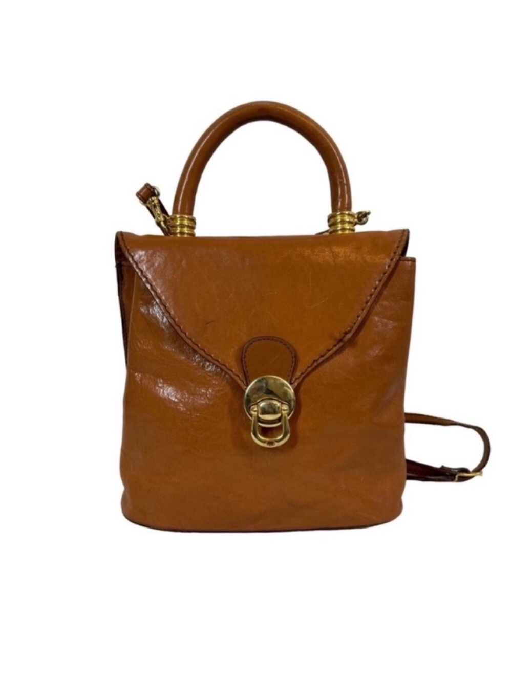 Vintage 80s Dillard’s leather top handle satchel purse